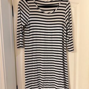 Black & White Striped Women's Dress